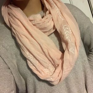 Millennial pink infinity scarf